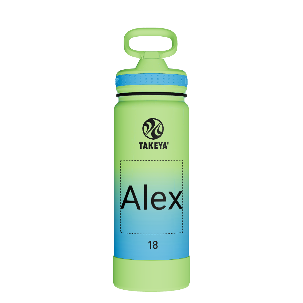 Actives Water Bottle With Straw Lid - customized