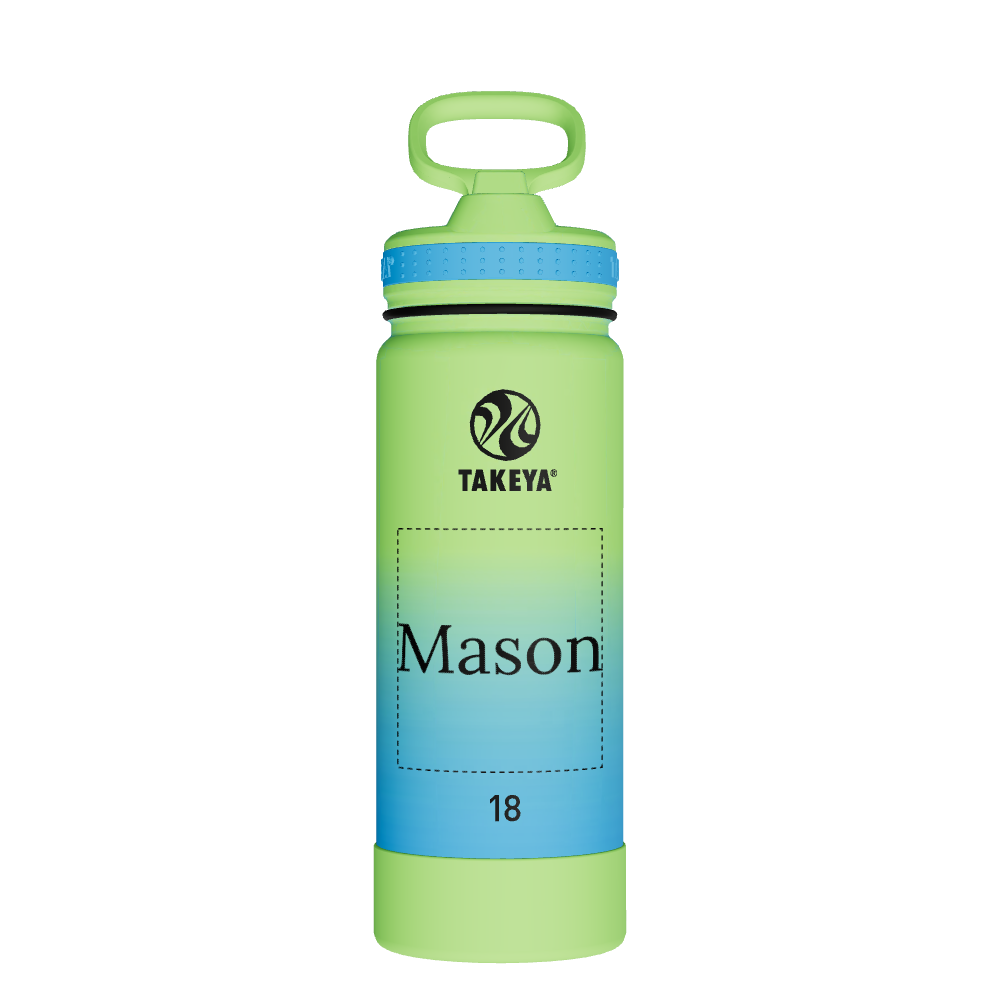 Actives Water Bottle With Straw Lid - customized