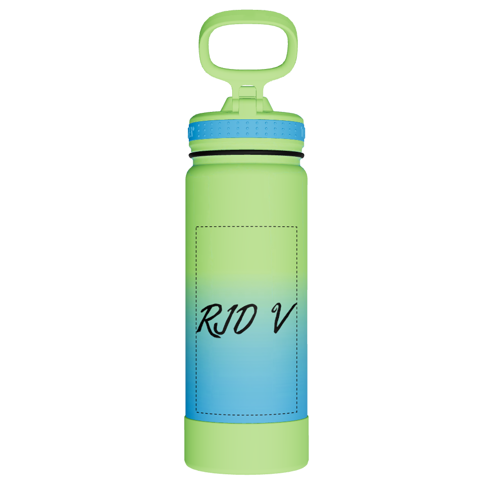 Actives Water Bottle With Straw Lid - customized - Image 2