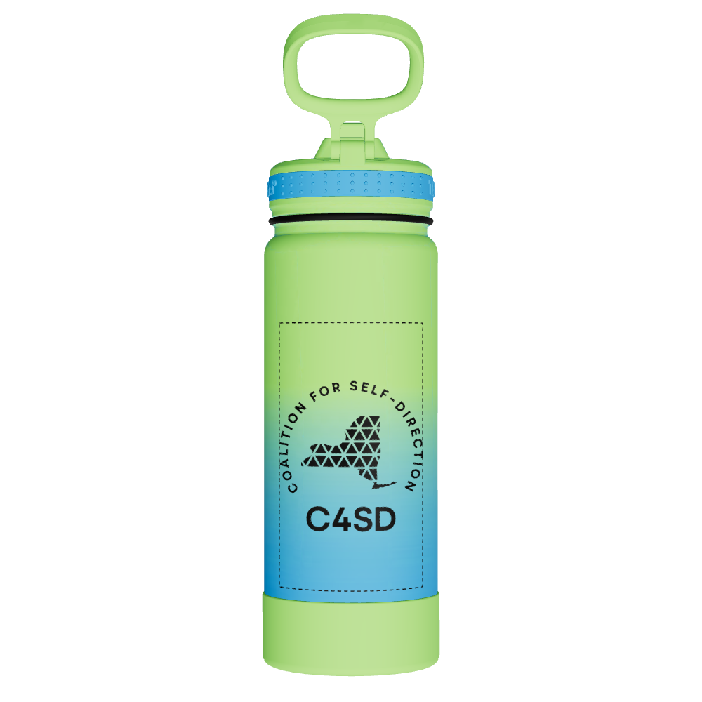 Actives Water Bottle With Straw Lid - customized