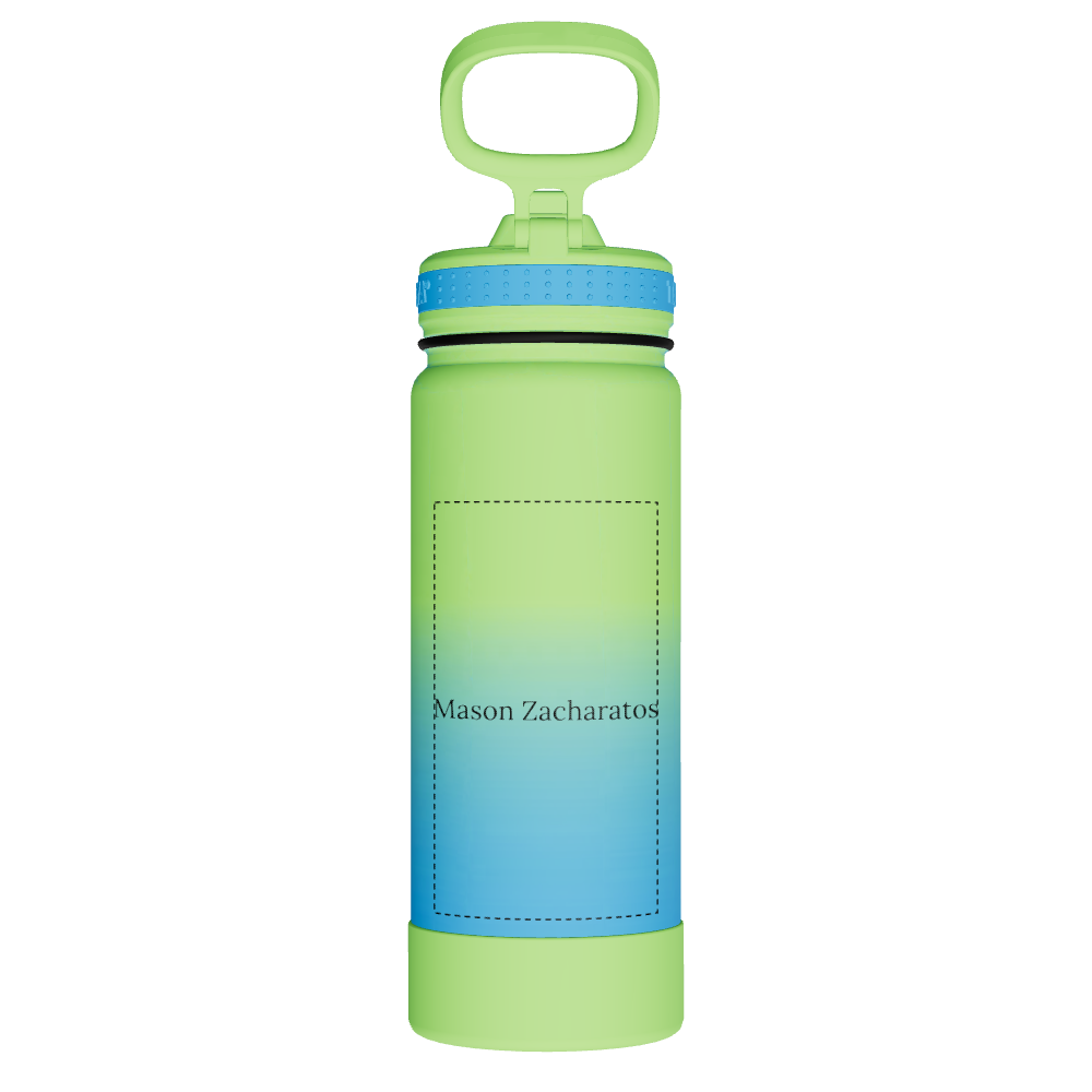 Actives Water Bottle With Straw Lid - customized - Image 2