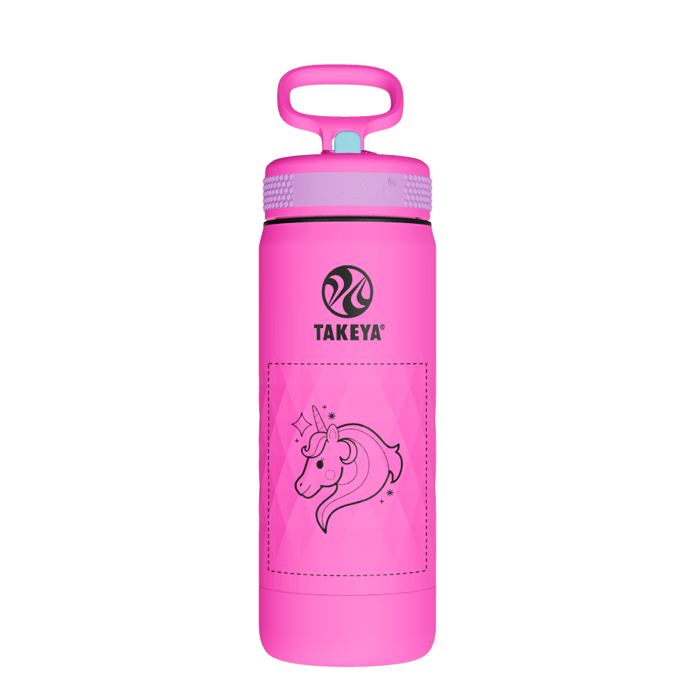Kids Sport Water Bottle With Straw Lid - customized