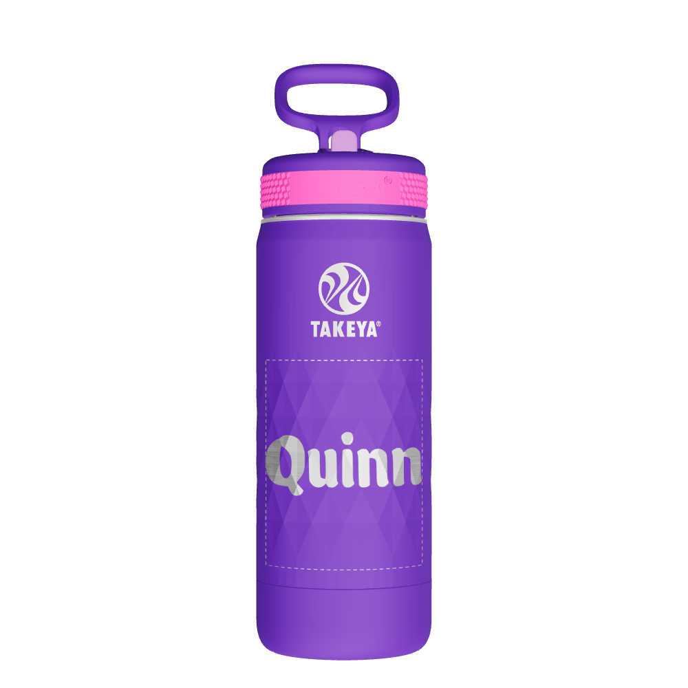 Kids Sport Water Bottle With Straw Lid - customized
