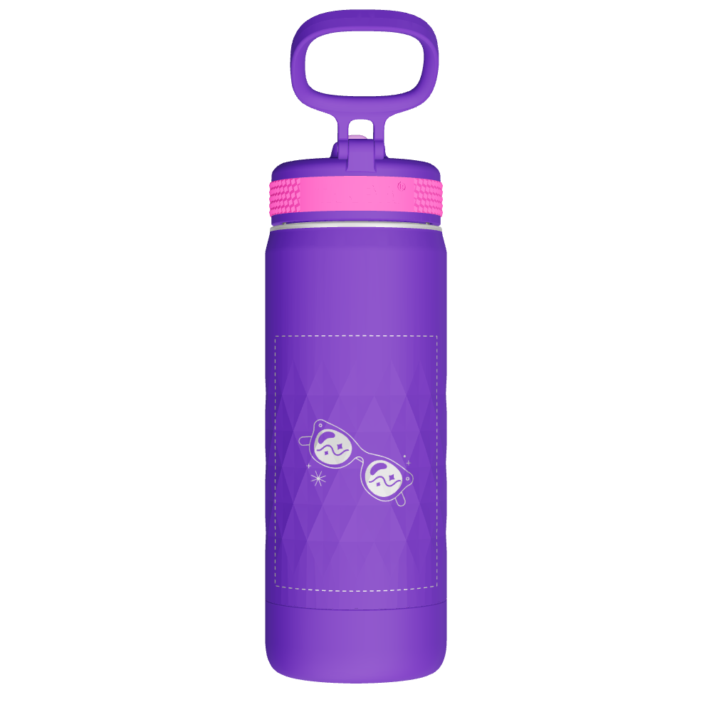 Kids Sport Water Bottle With Straw Lid - customized - Image 2