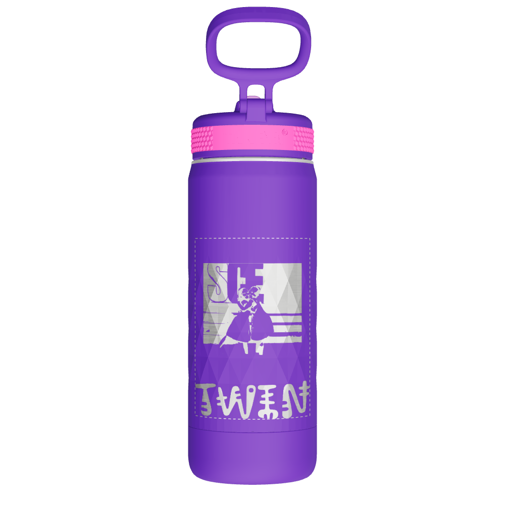 Kids Sport Water Bottle With Straw Lid - customized - Image 2