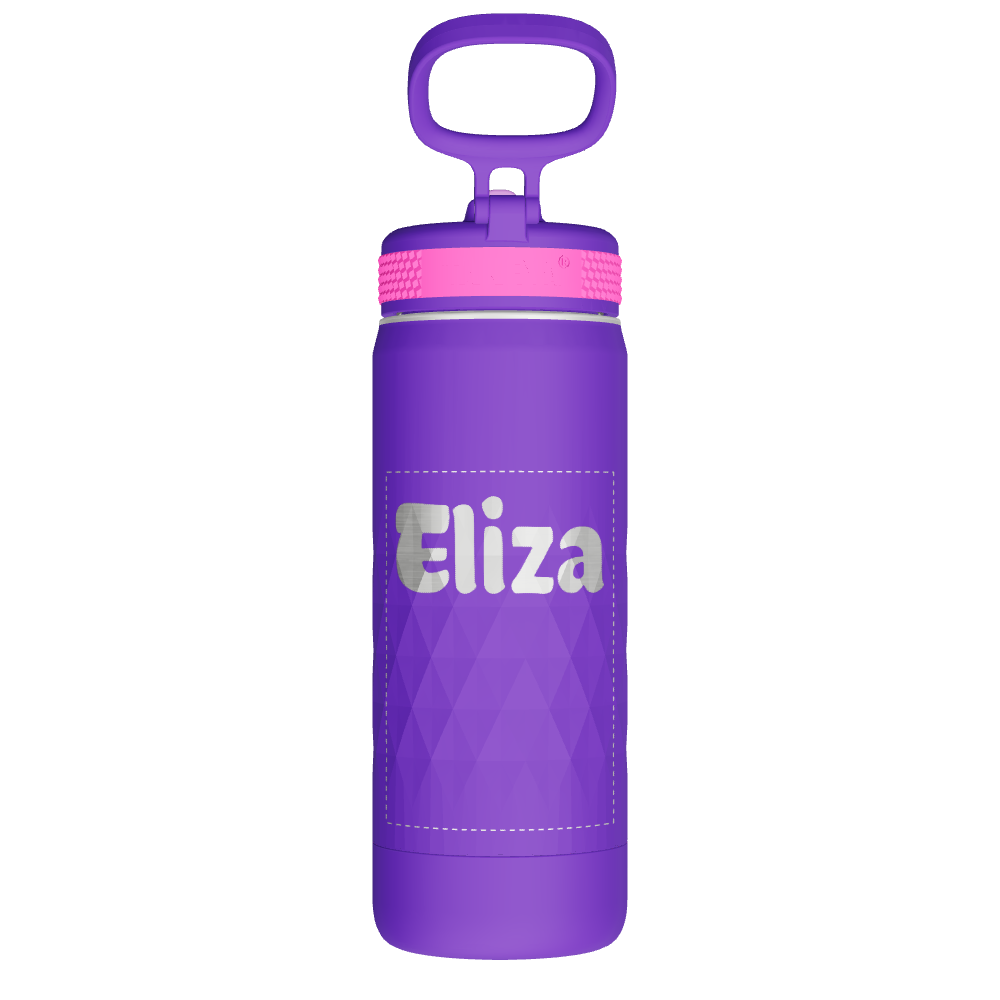 Kids Sport Water Bottle With Straw Lid - customized - Image 2