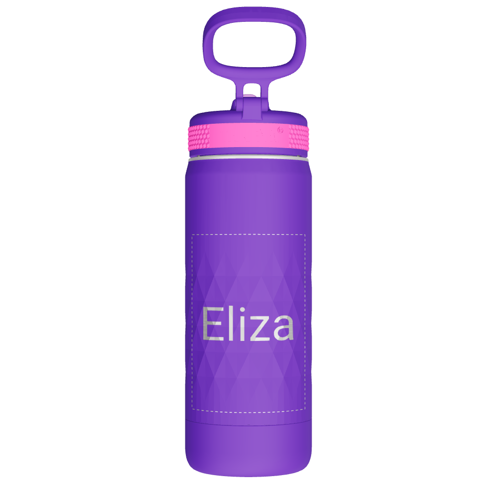 Kids Sport Water Bottle With Straw Lid - customized - Image 2
