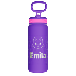 Kids Sport Water Bottle With Straw Lid - customized