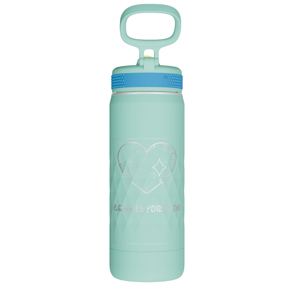Kids Sport Water Bottle With Straw Lid - customized - Image 2