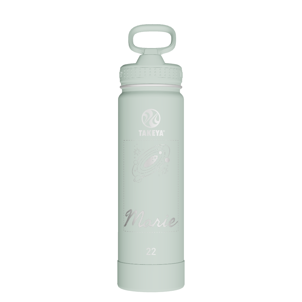 Actives Water Bottle With Straw Lid - customized