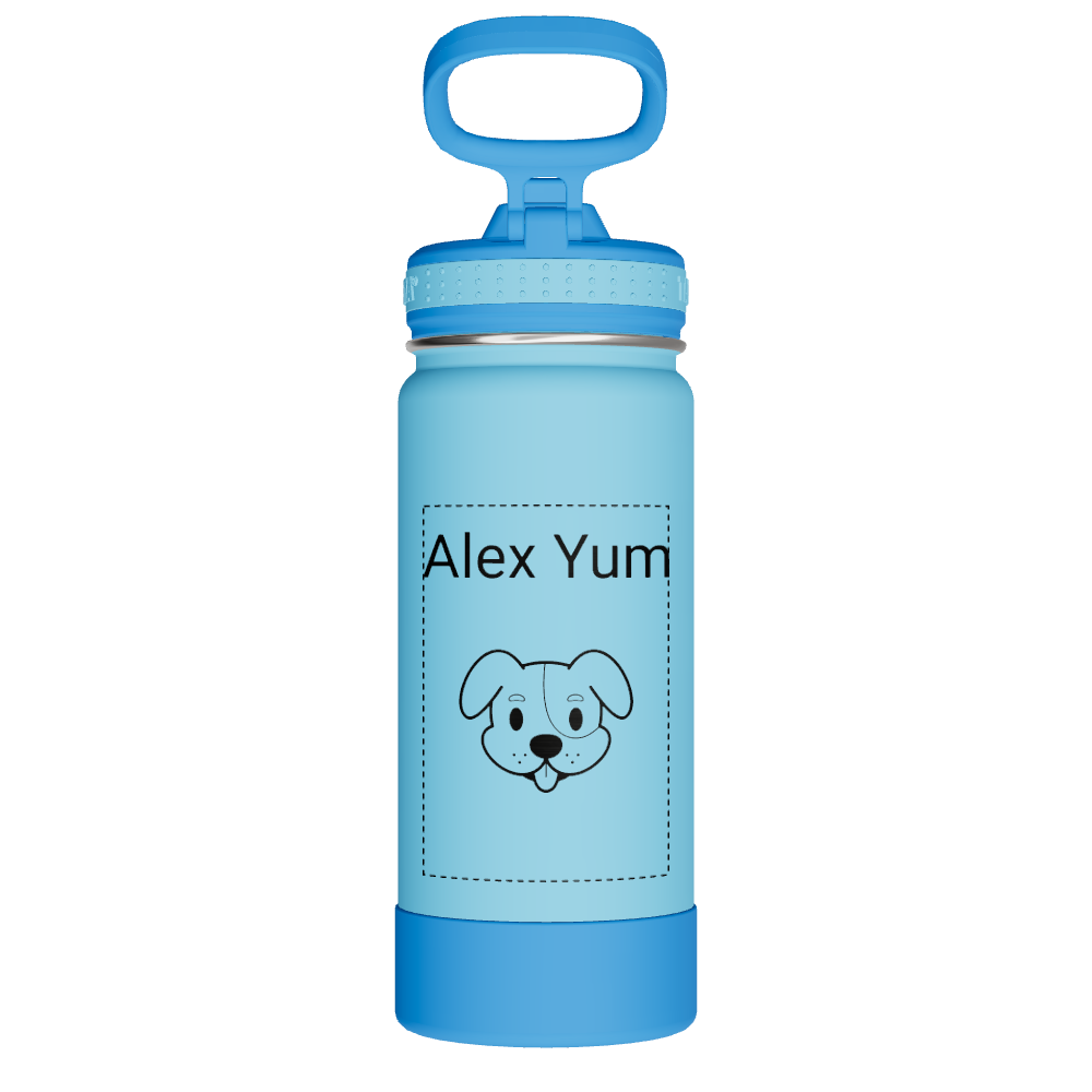 Actives Kids Water Bottle With Straw Lid - customized