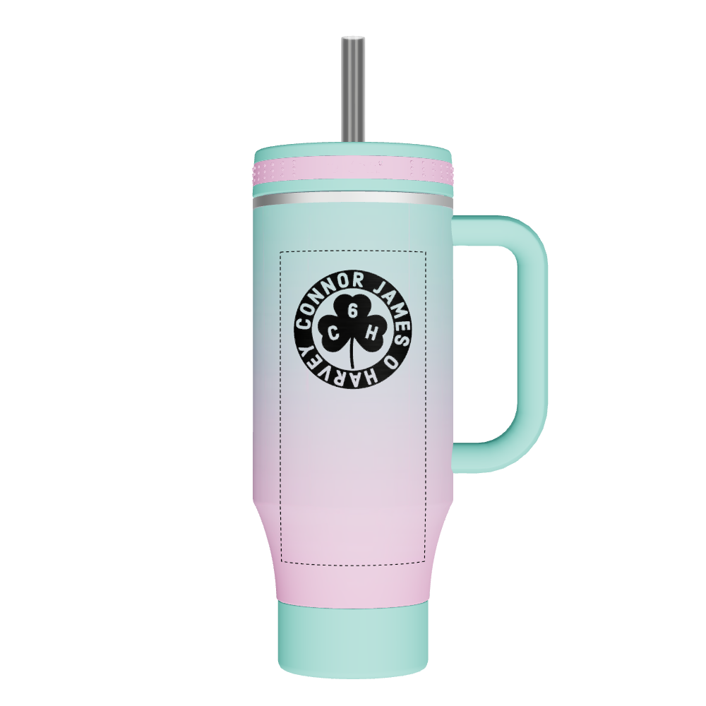 Straw Tumbler With Handle - customized - Image 2