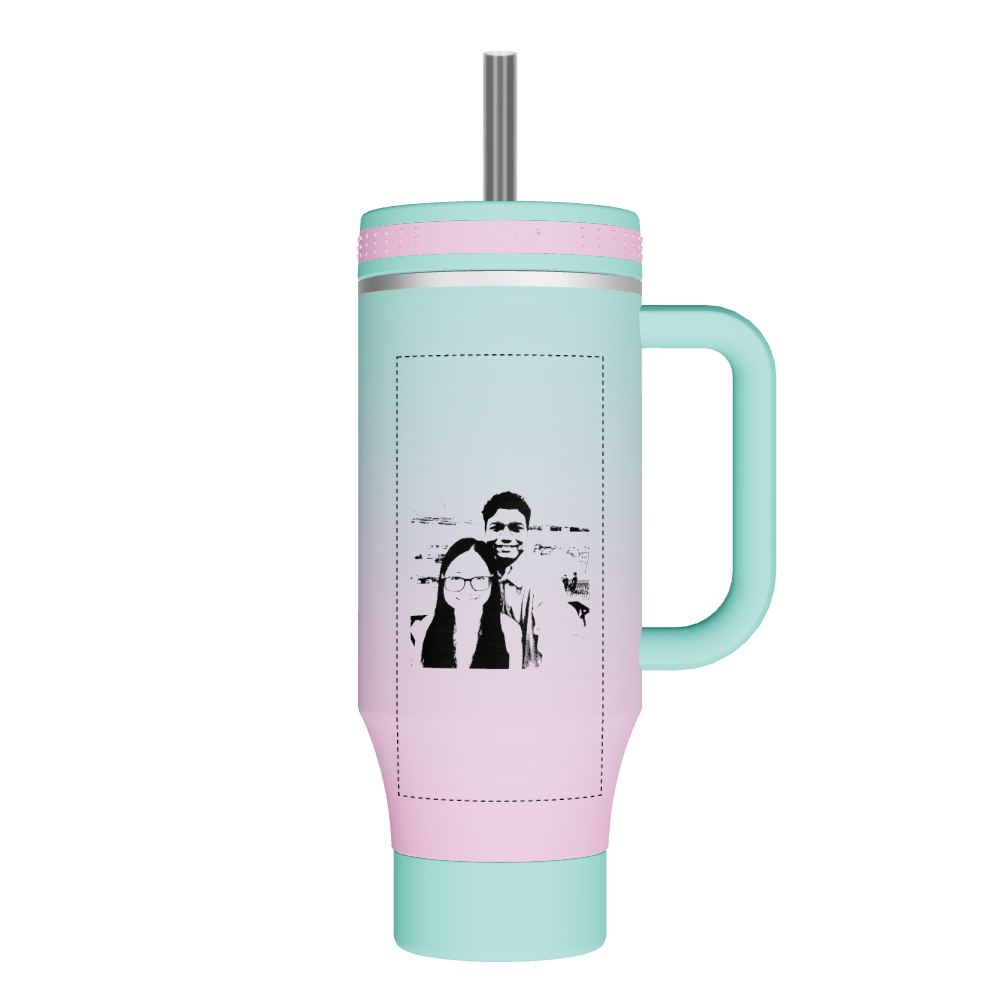 Straw Tumbler With Handle - customized - Image 2