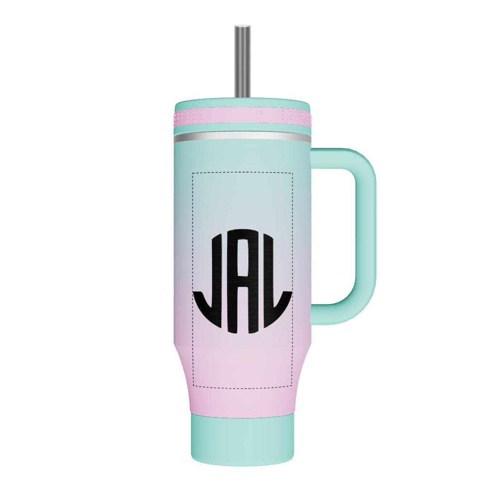 Straw Tumbler With Handle - customized - Image 2