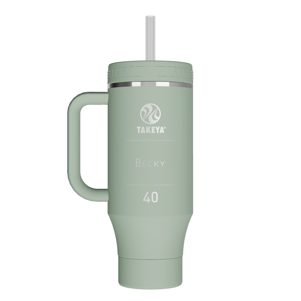 Straw Tumbler With Handle - customized
