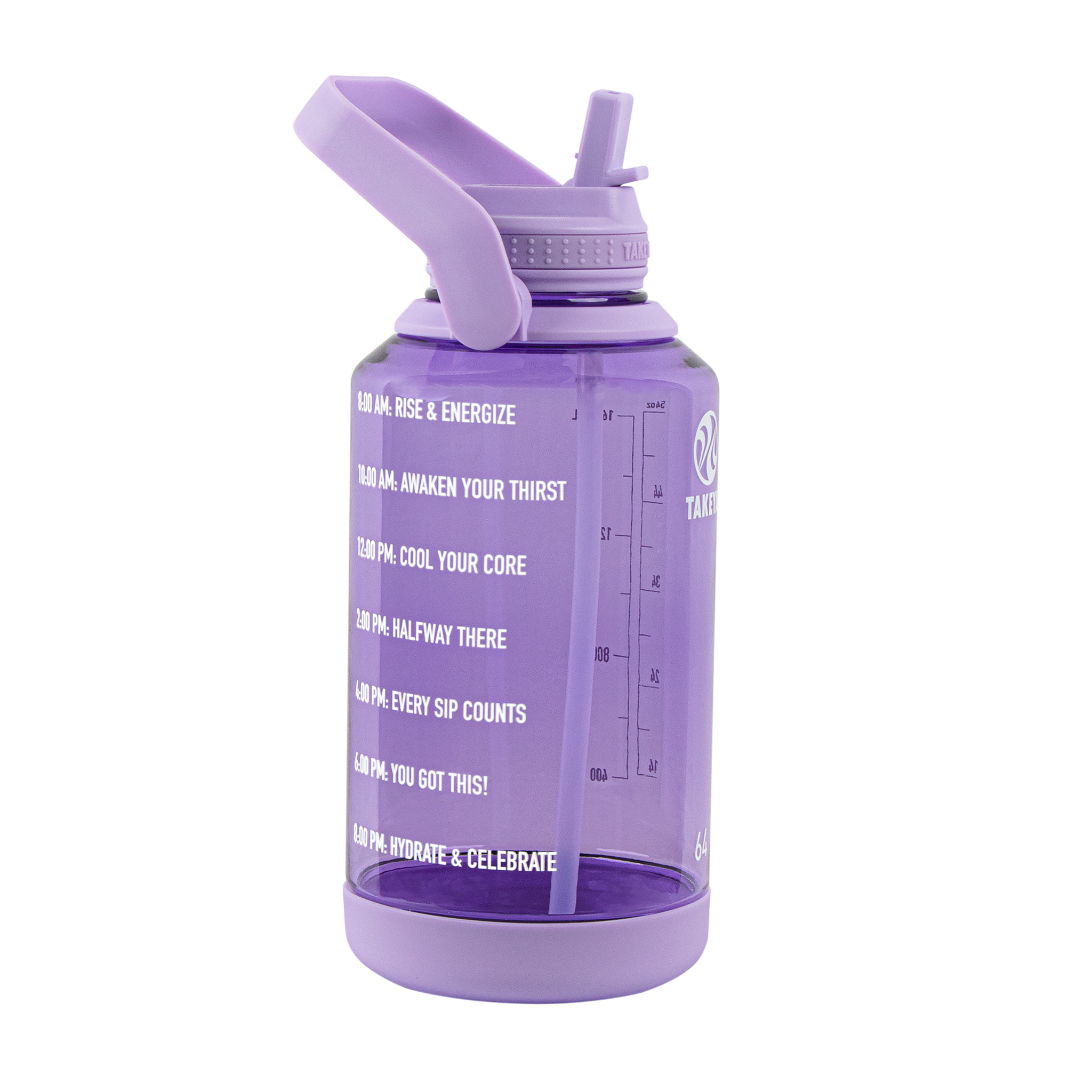 Tritan Motivational Water Bottle With Straw Lid - Image 2