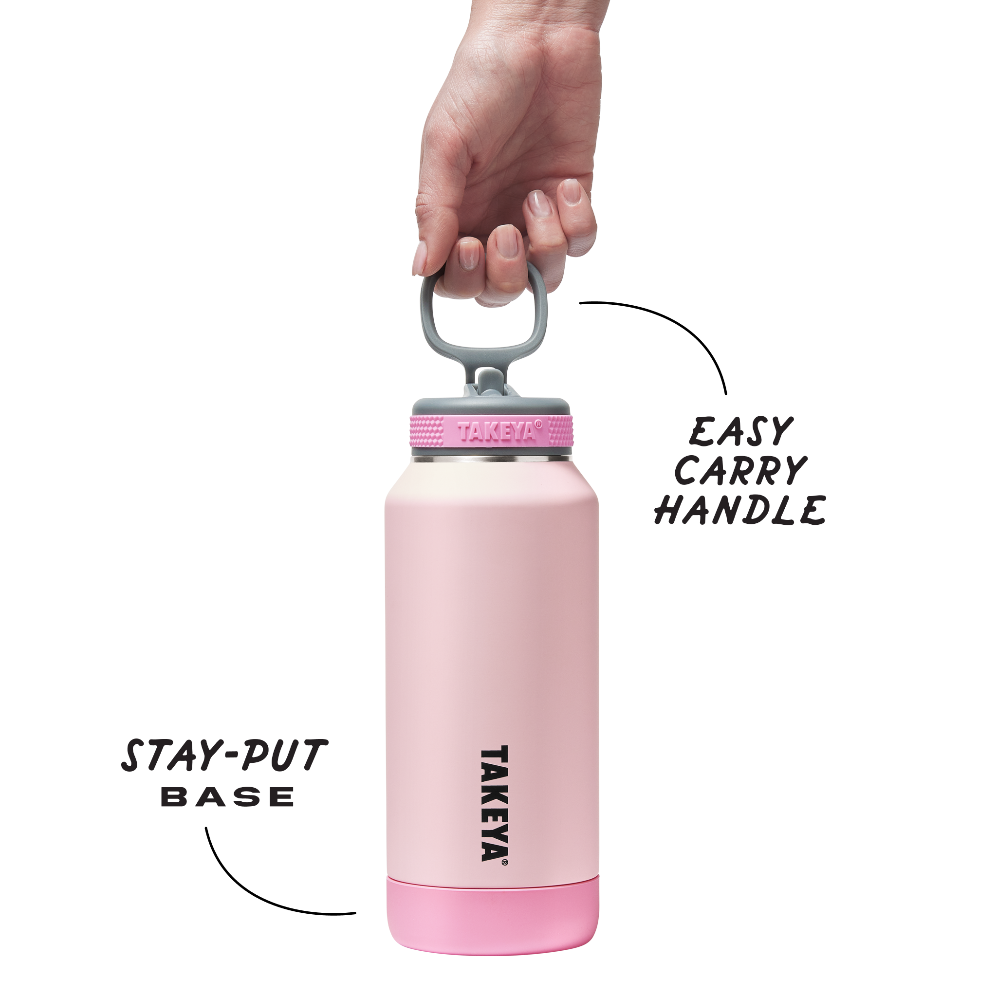 Sport Soft Touch Water Bottle With Straw Lid - Image 3