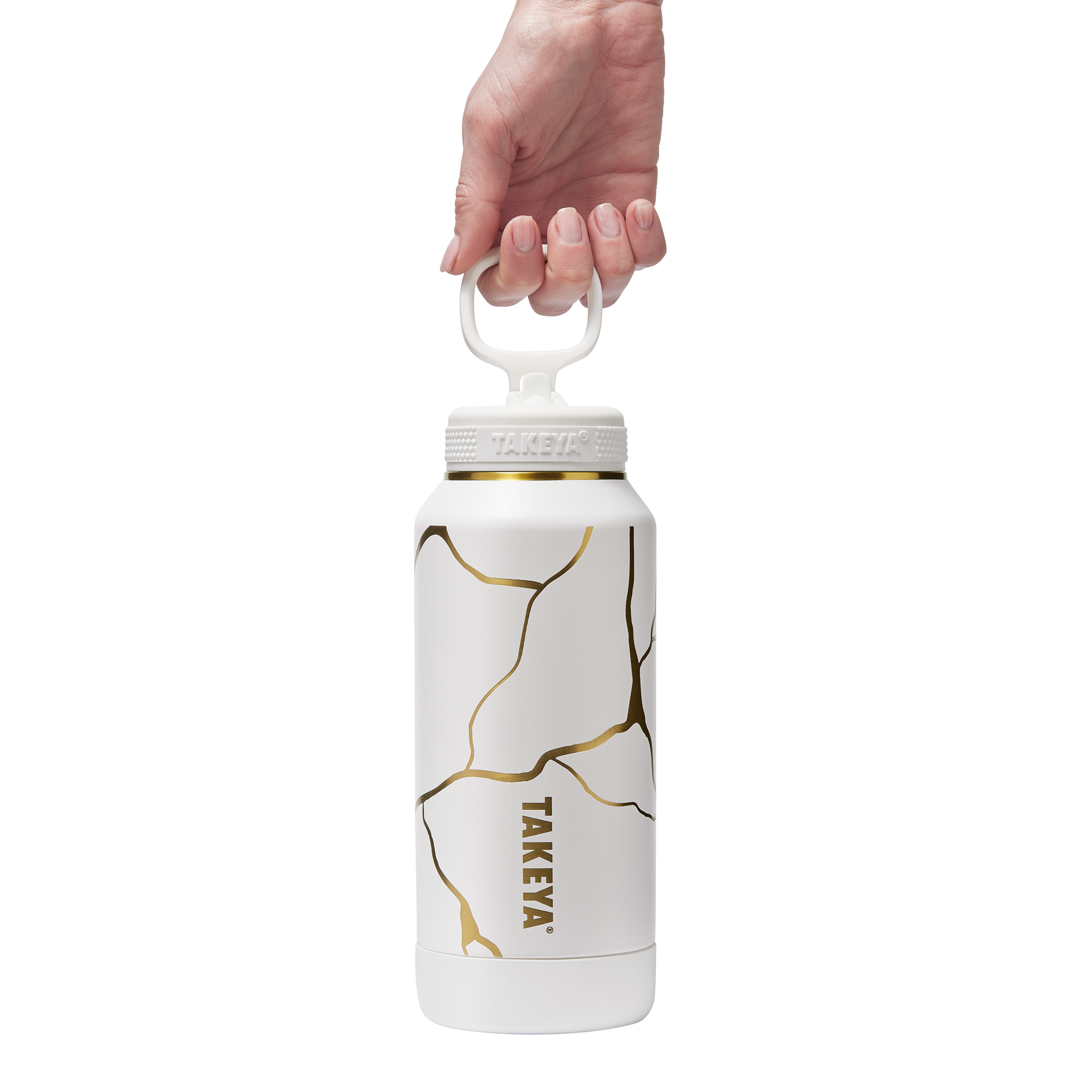 Kintsugi Water Bottle with Straw Lid - Image 9